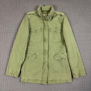 J.Crew Jacket Women's Medium Green Vintage Ripstop Military Utility Field Coat
